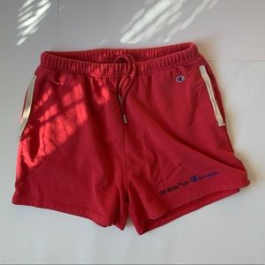 Off-White c/o Virgil Abloh Red Champion Shorts